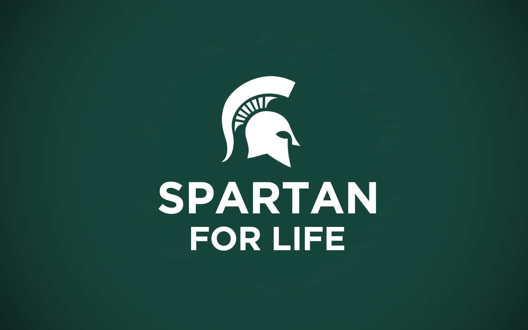 Spartan For Life Logo On A Green Background Wallpaper