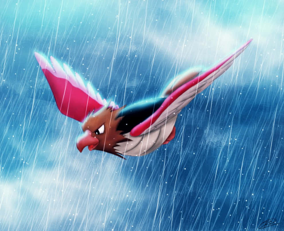 Spearow In The Rain Pokemon Fanart Wallpaper