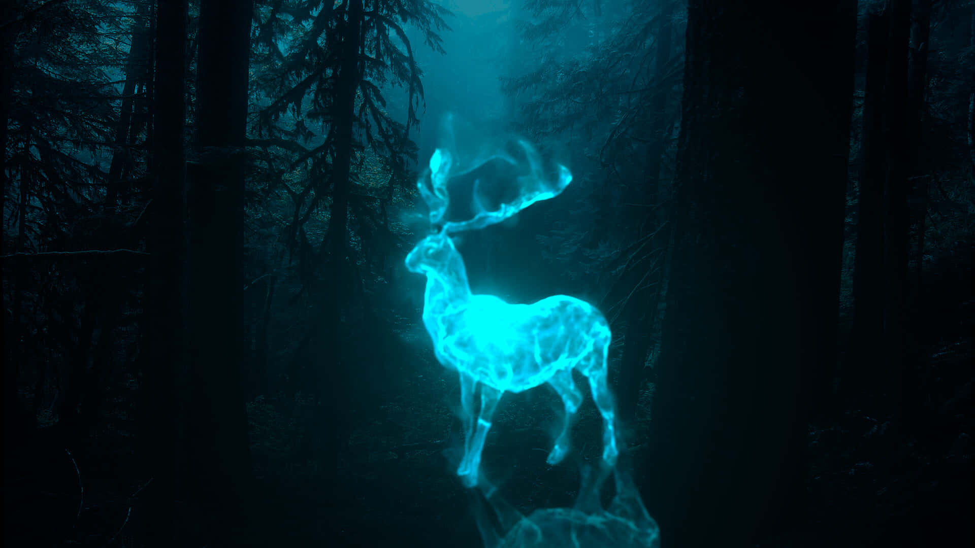 Spectacular Patronus In The Mystical Forest Wallpaper