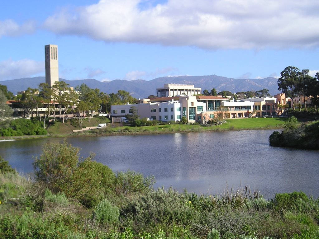 Spectacular View Of Ucsb Campus Overlooking The Lagoon Wallpaper