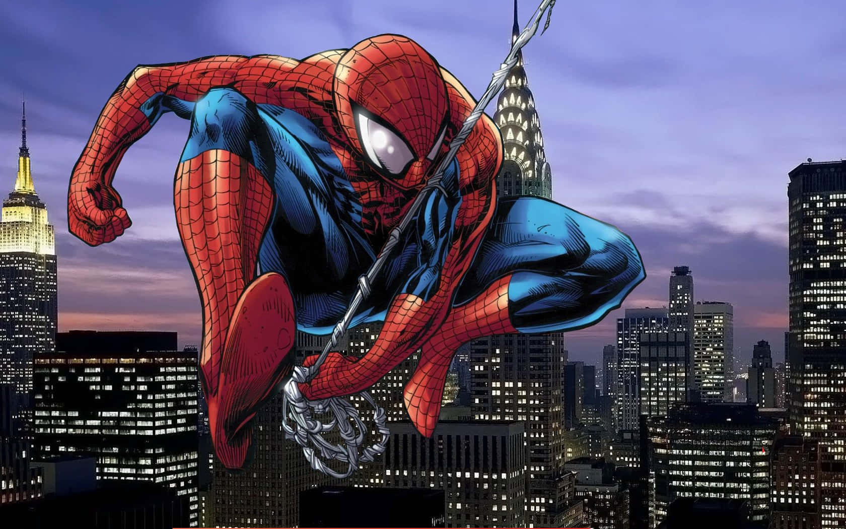 Spectacular Web-slinging In Action Wallpaper