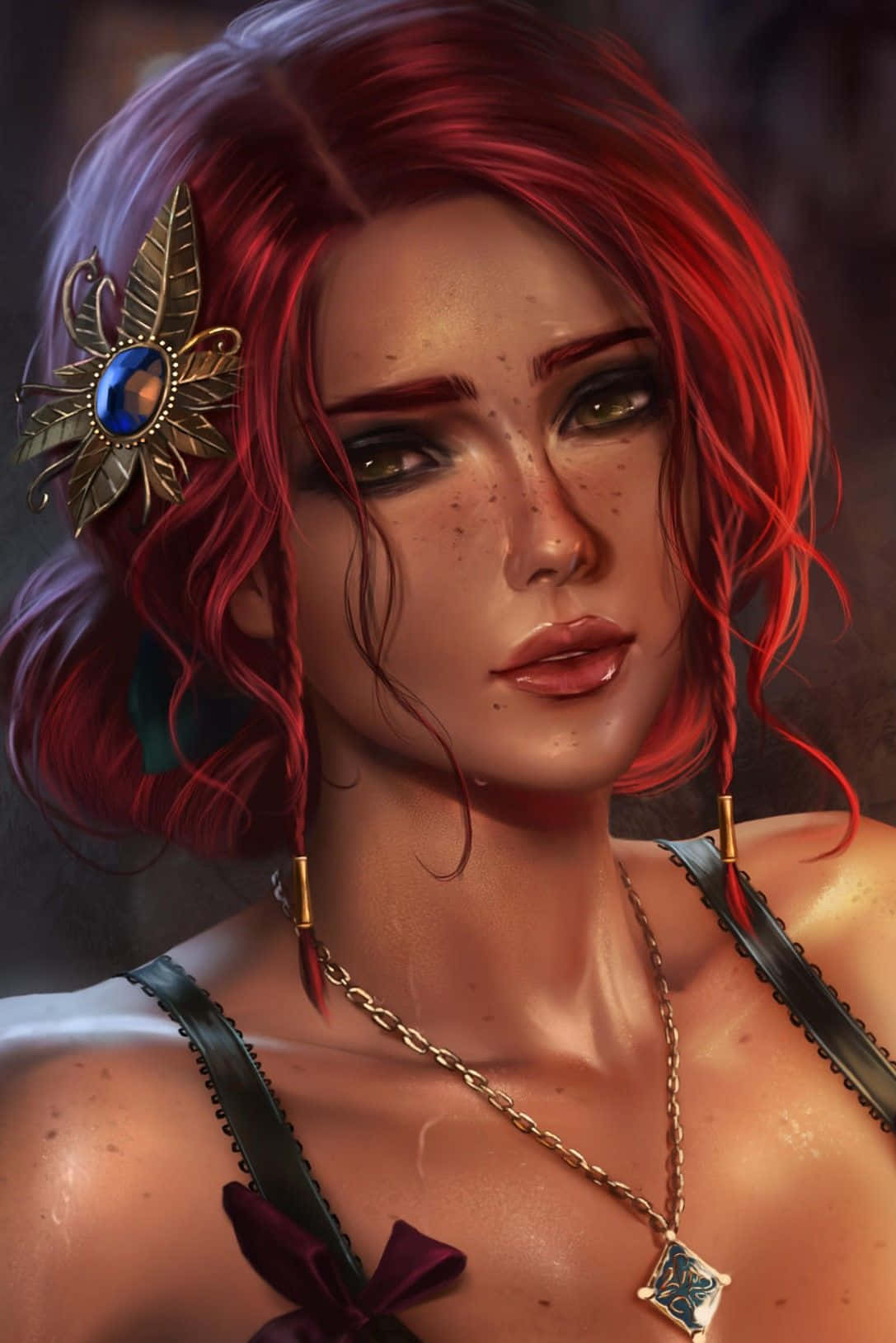 Spellbinding Beauty - Triss Merigold, The Enchantress Of Witcher Series Wallpaper