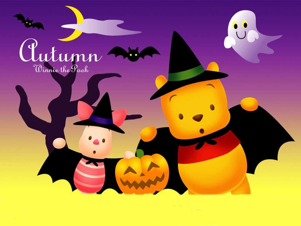 Spend Some Spooky Time With Winnie The Pooh On Halloween! Wallpaper