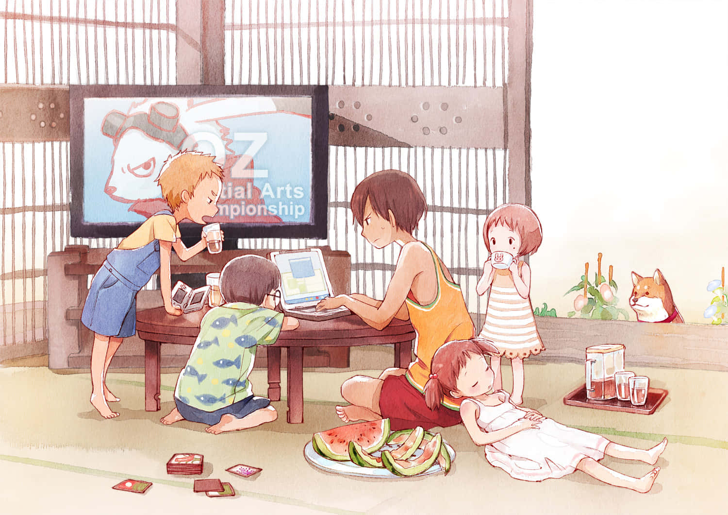 Spend Your Summer In The World Of Summer Wars Wallpaper