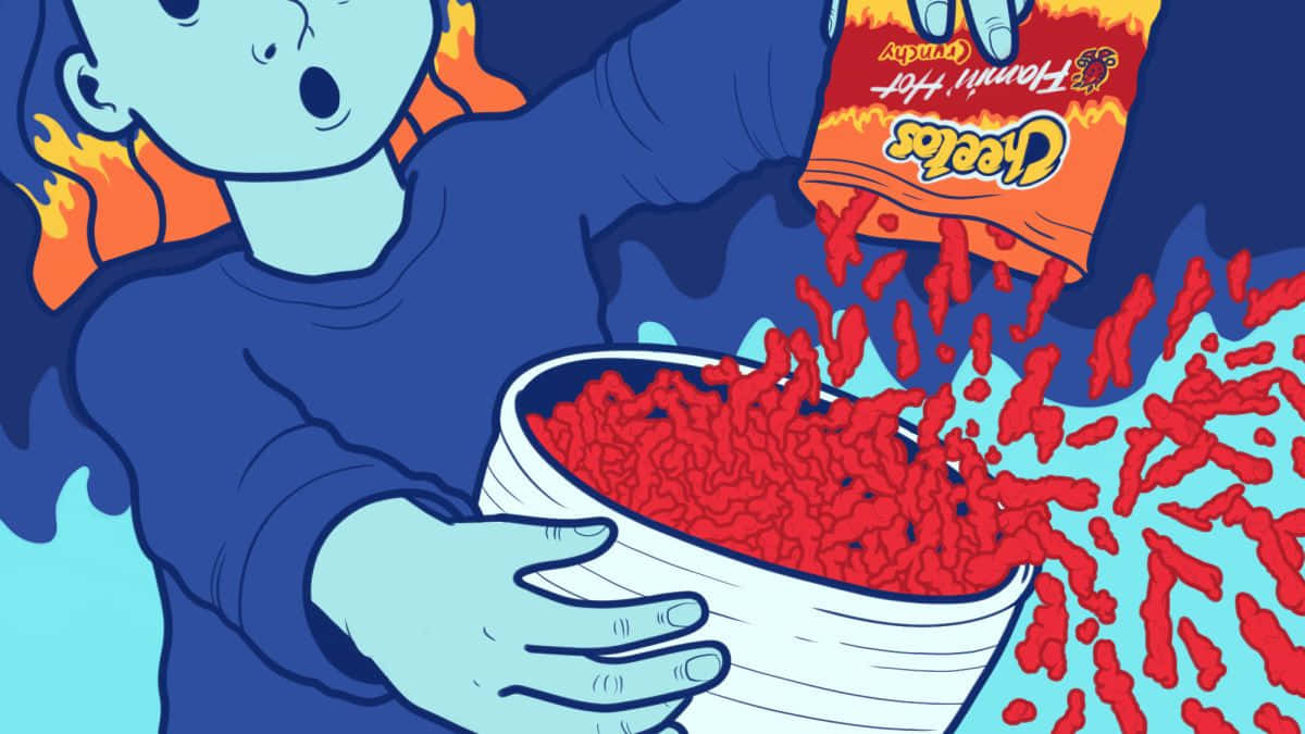 Spice Up Your Snack Time With Hot Cheetos Wallpaper