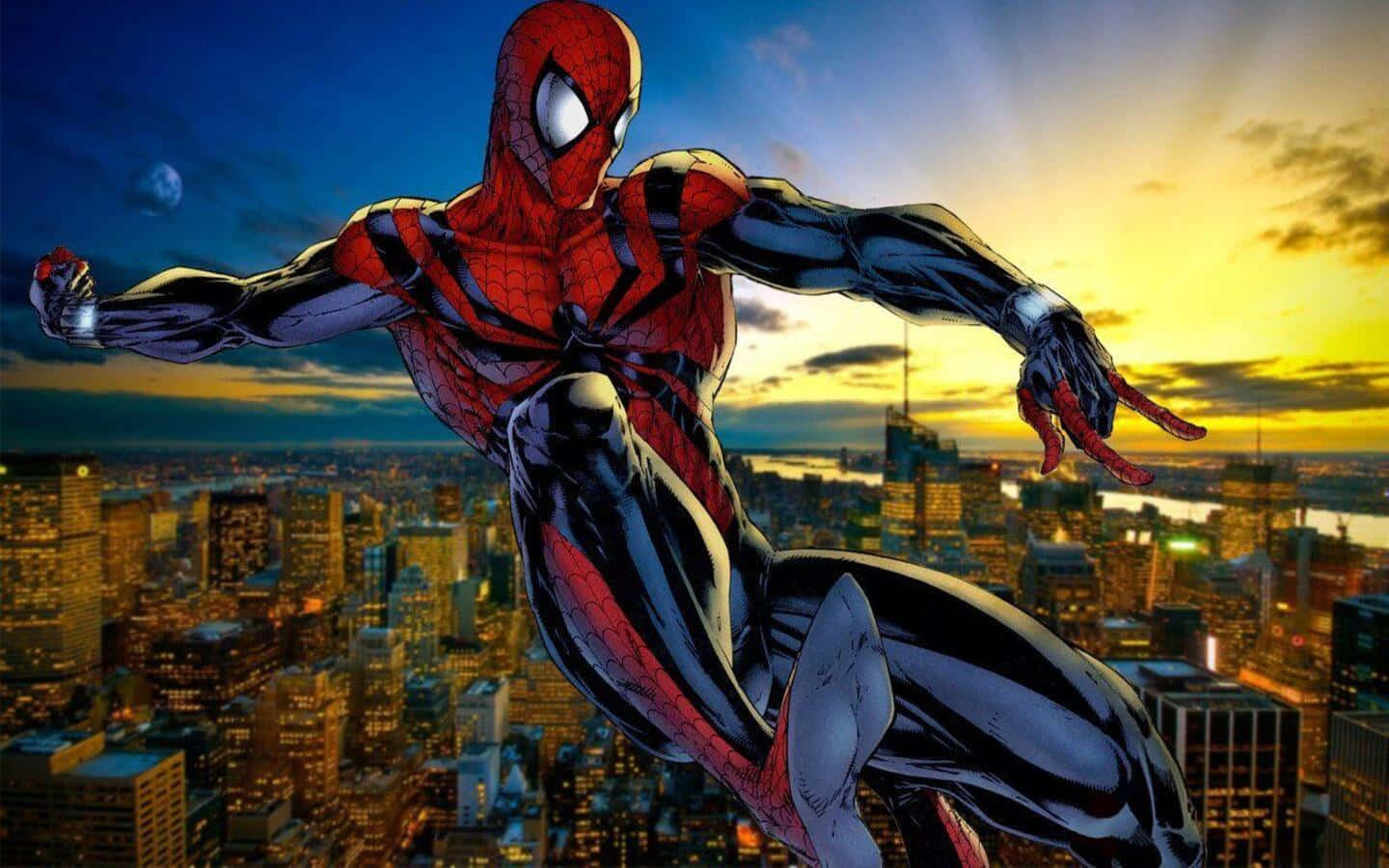 Spider-geddon Unleashes Its Web Of Heroes In An Epic Battle Wallpaper