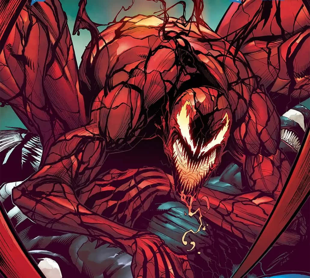 Spider-man And His Allies Battle The Villainous Carnage In Maximum Carnage Wallpaper