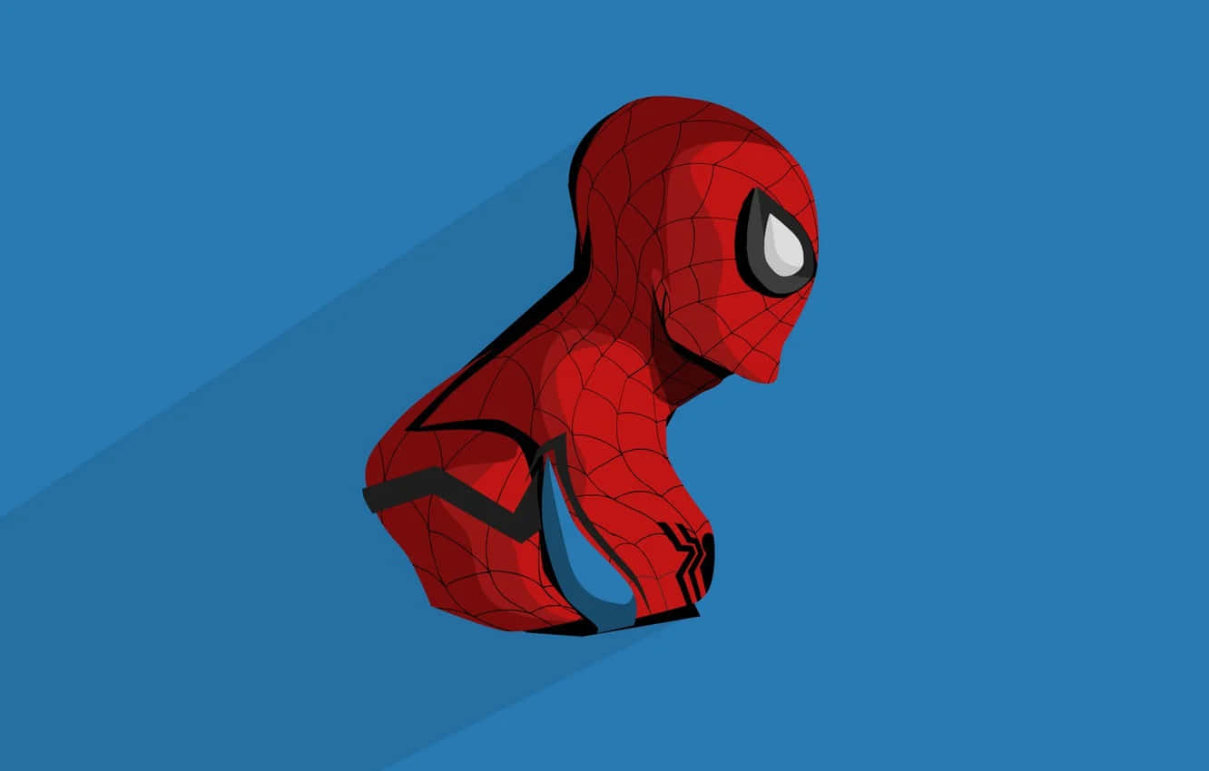 Spider-man In His Iconic Blue And Red Suit Swinging Through The City. Wallpaper