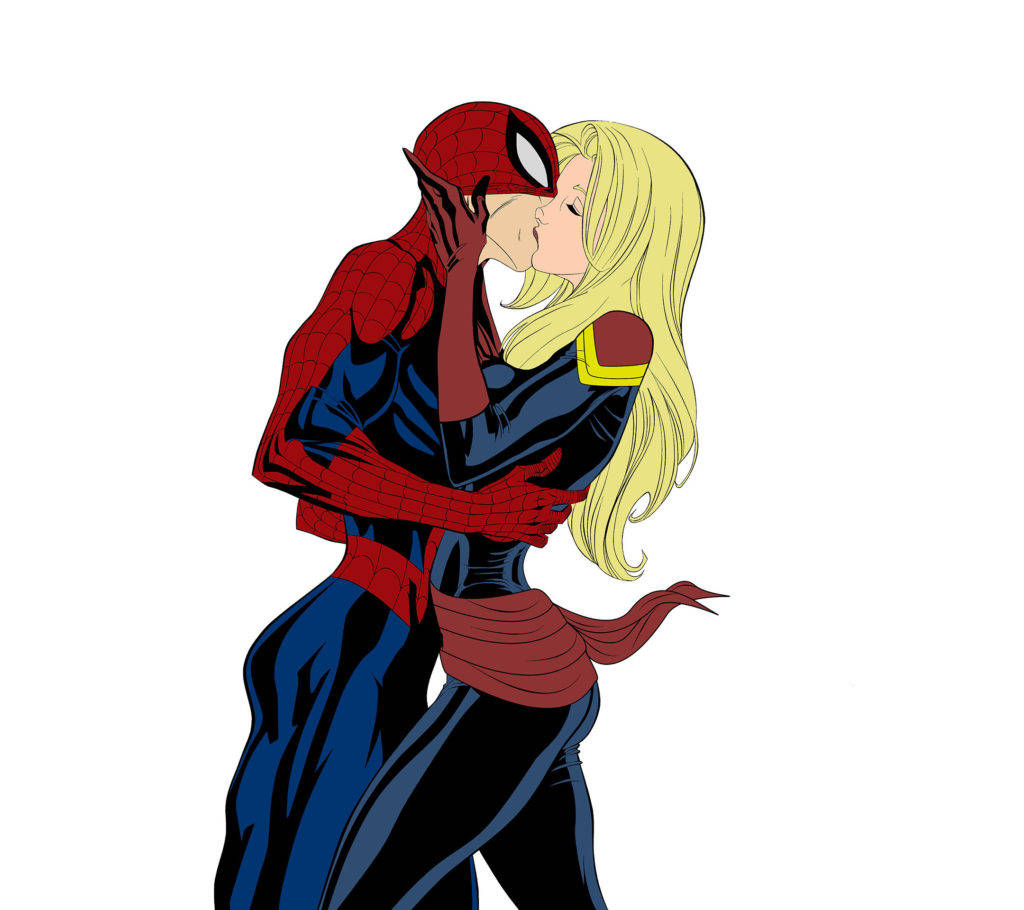 Spider Man Kiss Mobile Wallpaper