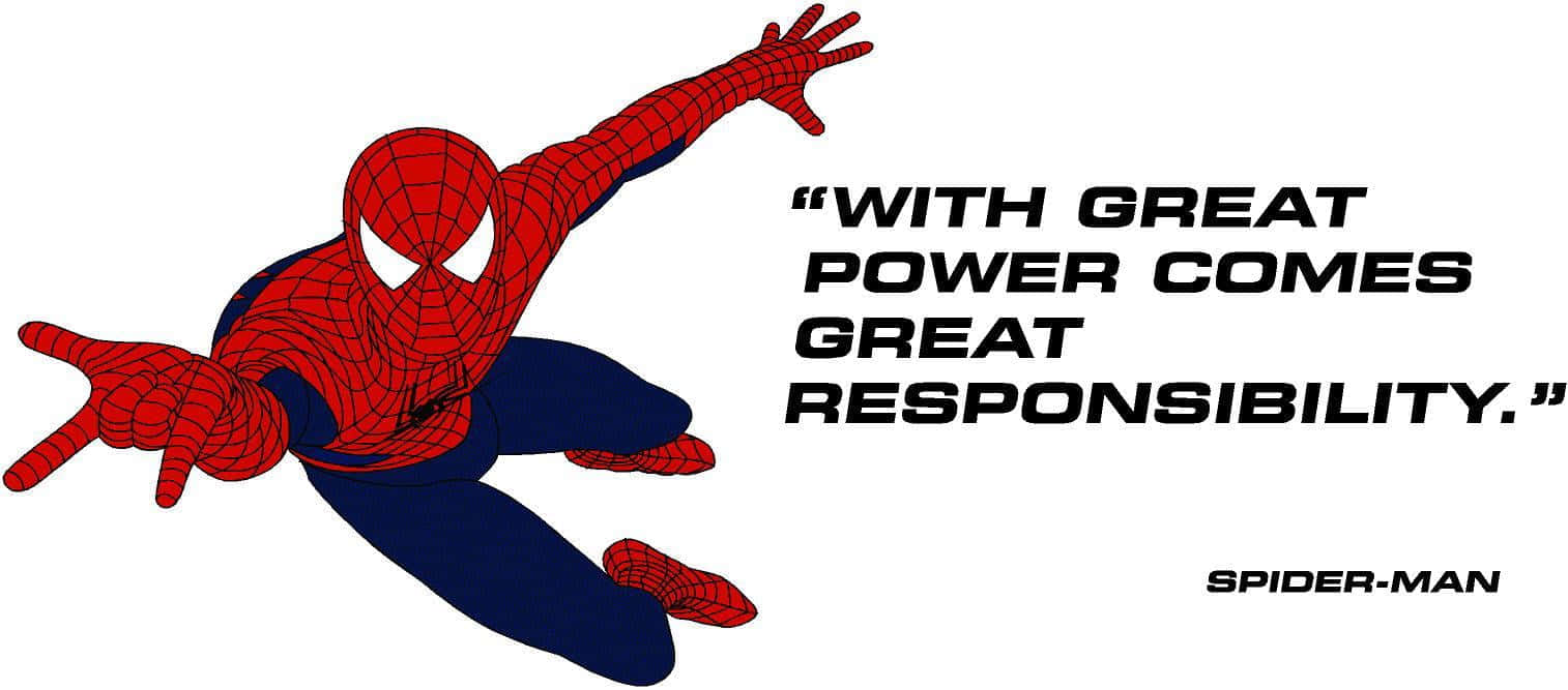 Spider Man Power Responsibility Quote Wallpaper