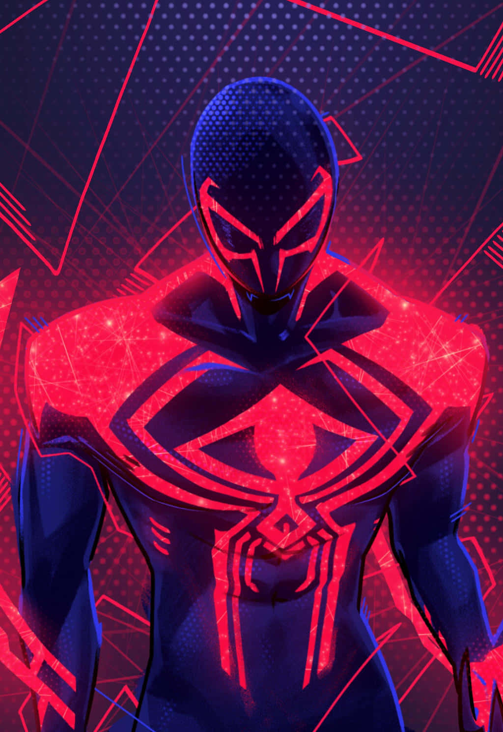 Spider Man2099 Futuristic Backdrop Wallpaper