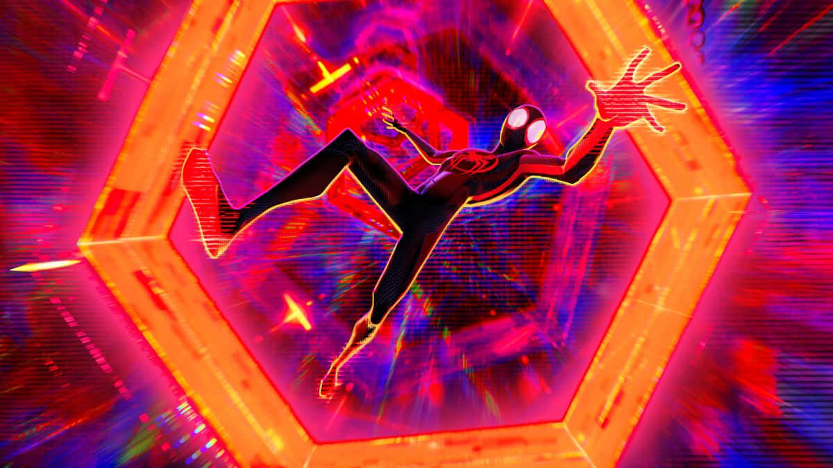 Spiderman Pfp Falling In Spider-verse Wallpaper