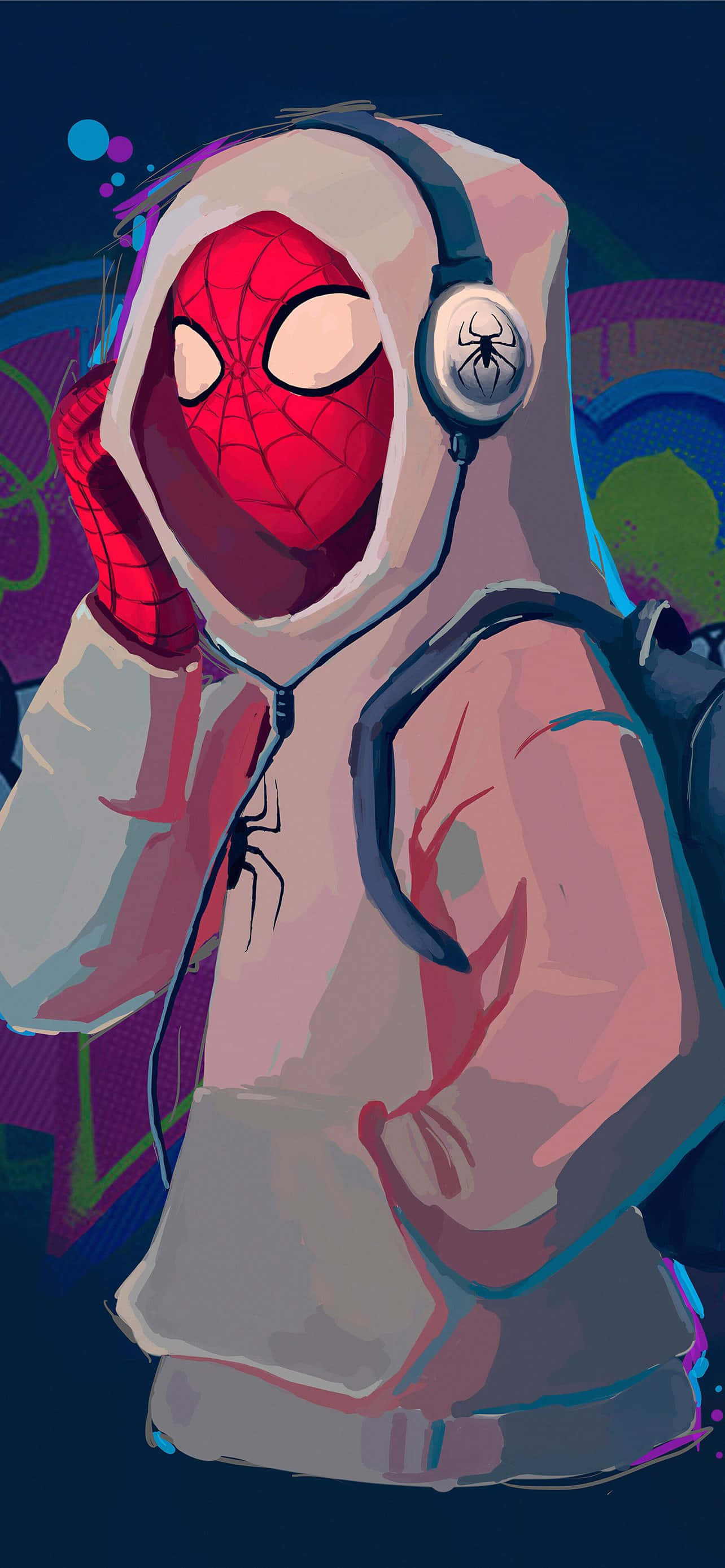 Spiderman Pfp Listening To Music Wallpaper