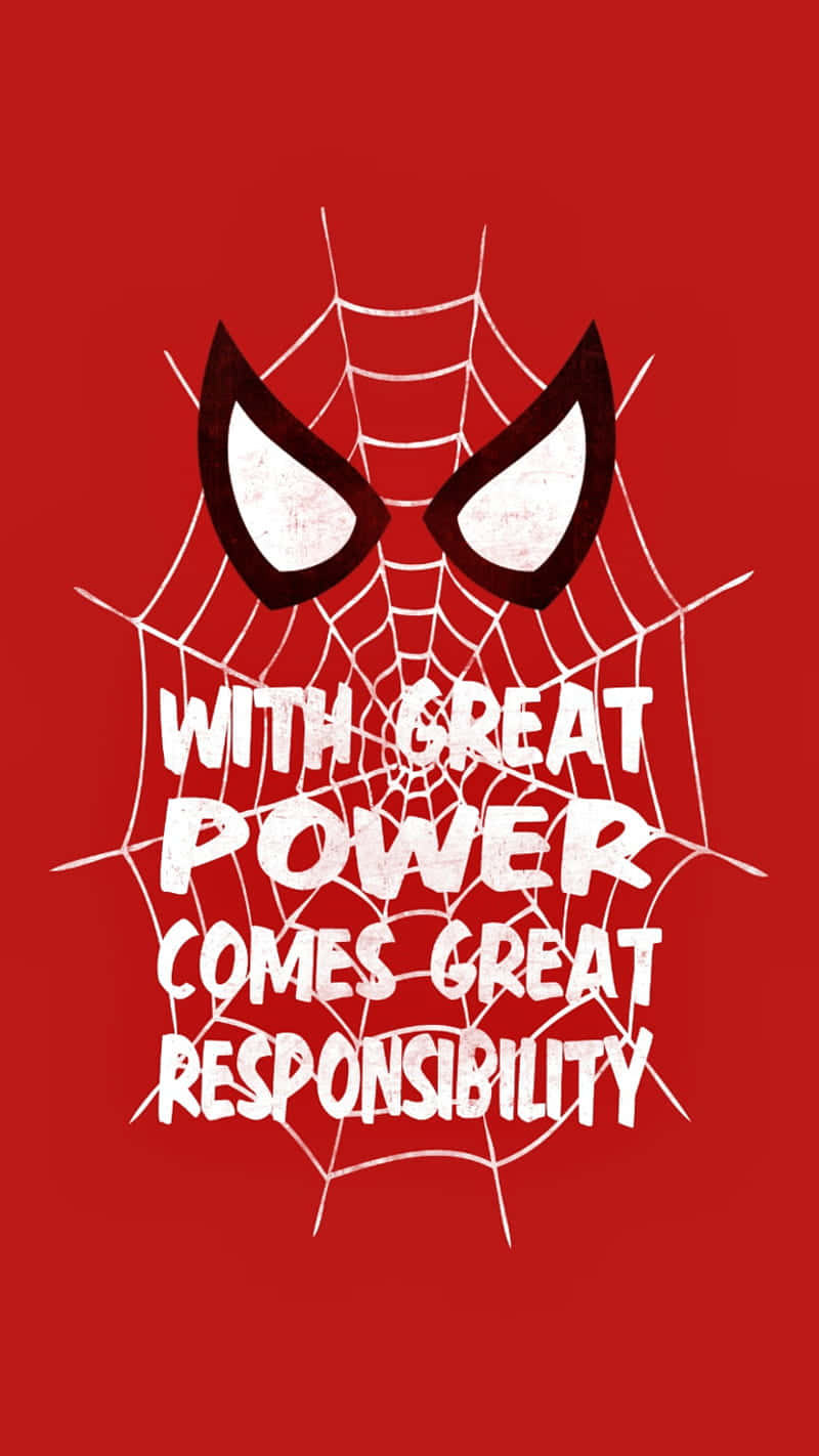 Spiderman Power Responsibility Poster Wallpaper