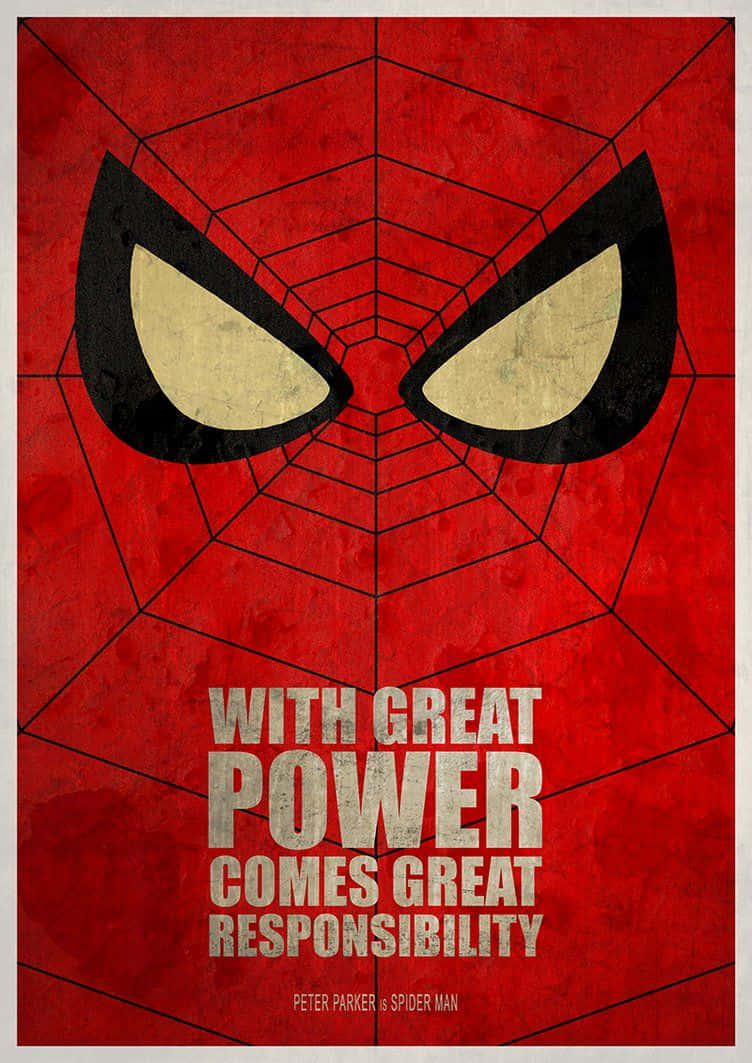 Spiderman Power Responsibility Poster Wallpaper