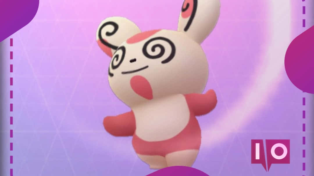 Spinda Close Up On Purple Background Wallpaper