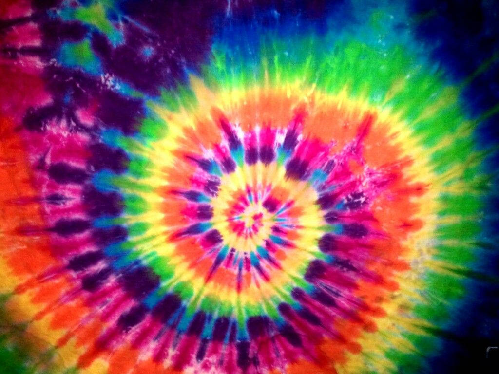 Spiral Tie Dye In Multi Colour Wallpaper