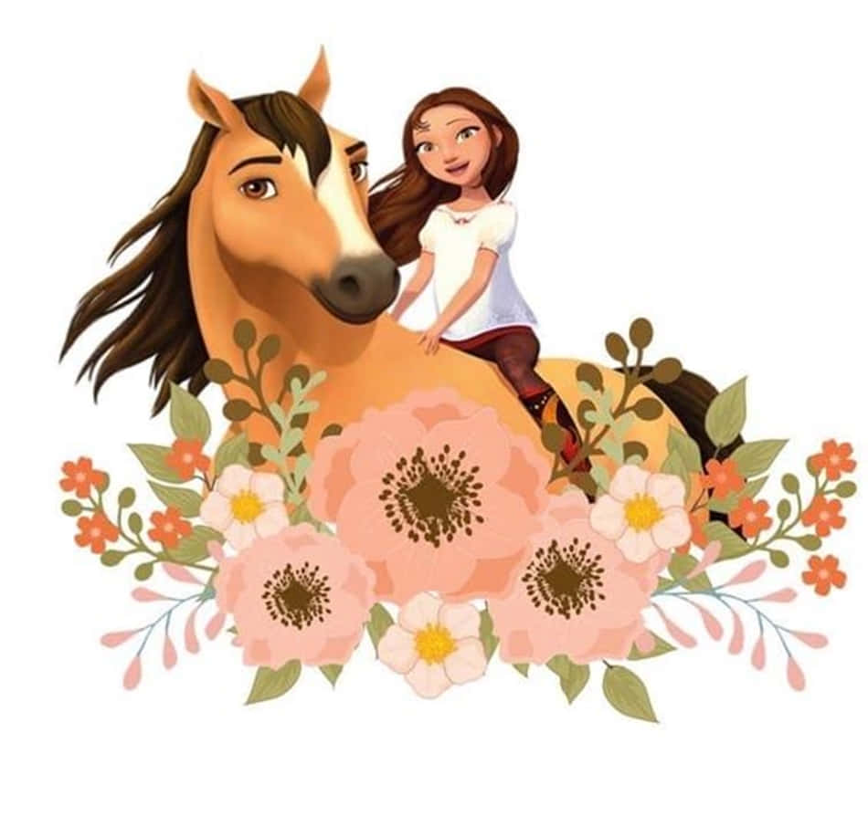 Spirit Riding Free Floral Wallpaper