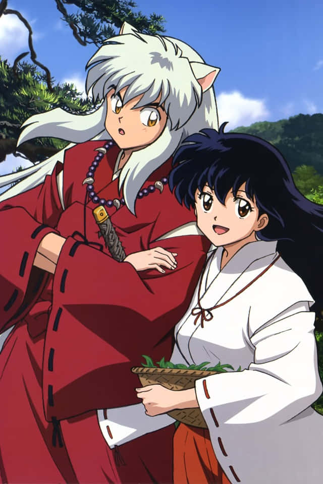 Spirits Surround Inuyasha Kanna Wallpaper