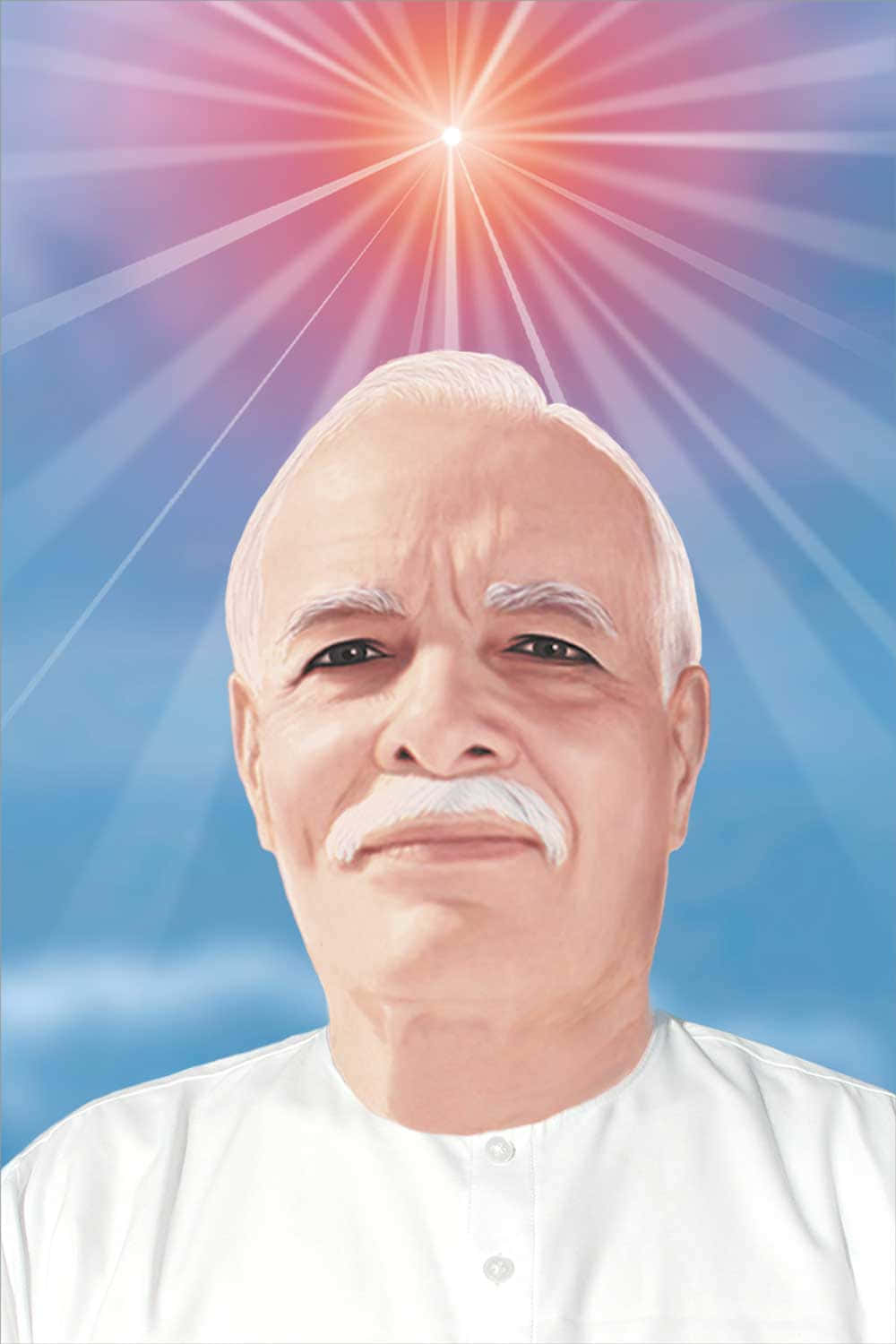 Spiritual Leader Portraitwith Radiant Light Wallpaper