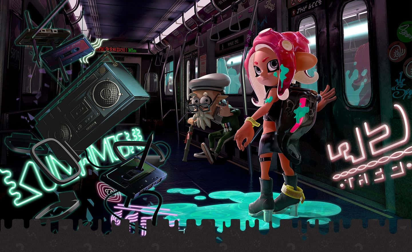 Splatoon3 Inklingon Subway Wallpaper