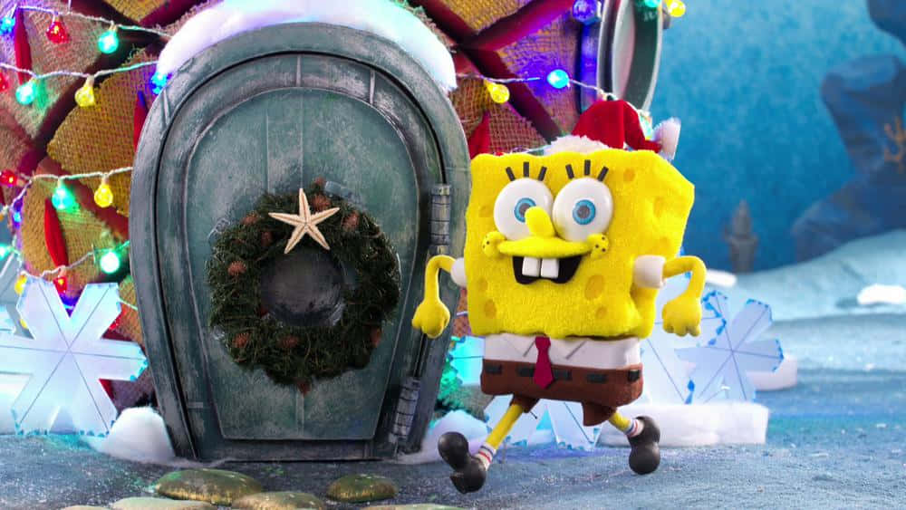 Sponge Bob Christmas Celebration Wallpaper