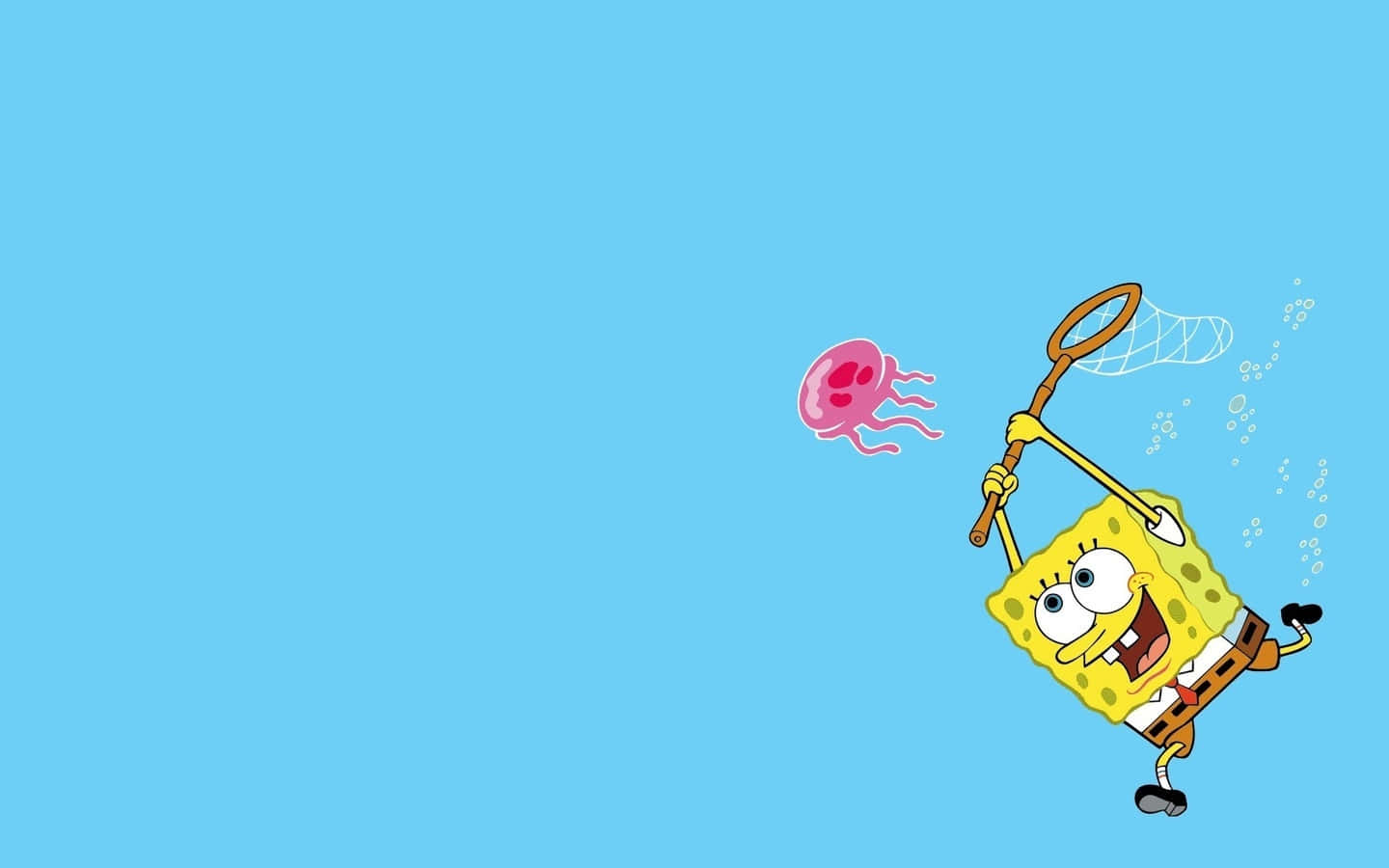 Sponge Bob Jellyfish Chase Wallpaper