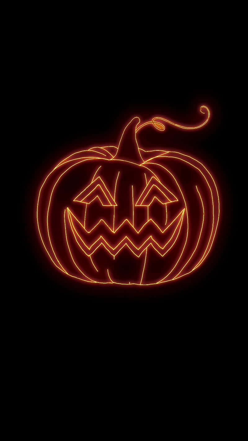 Spooktacular Neon Halloween Wallpaper