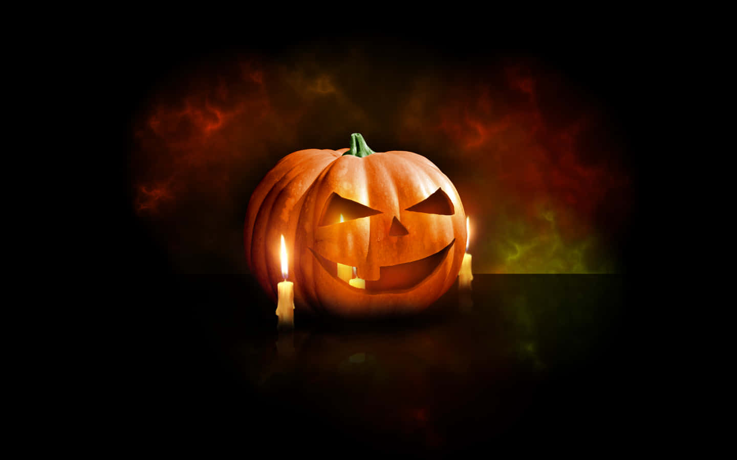 Spooky 3d Halloween Jack-o'-lantern Scene Wallpaper