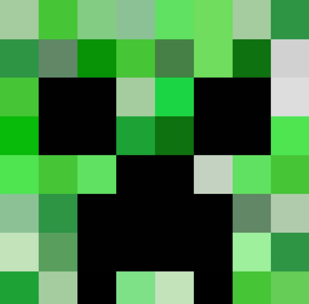 Spooky Creeper Face Illustration Wallpaper