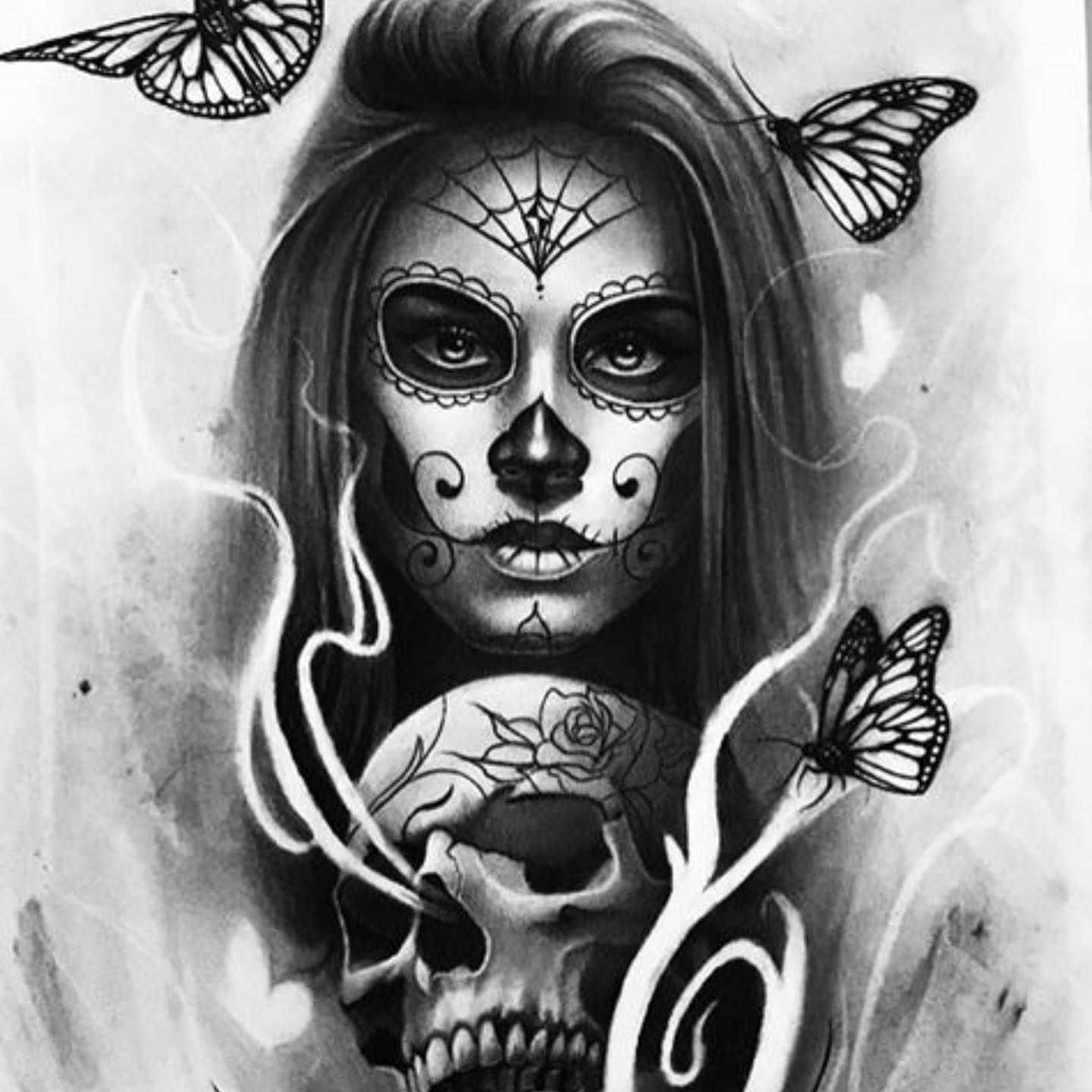 Spooky Halloween-inspired Tattoos Wallpaper