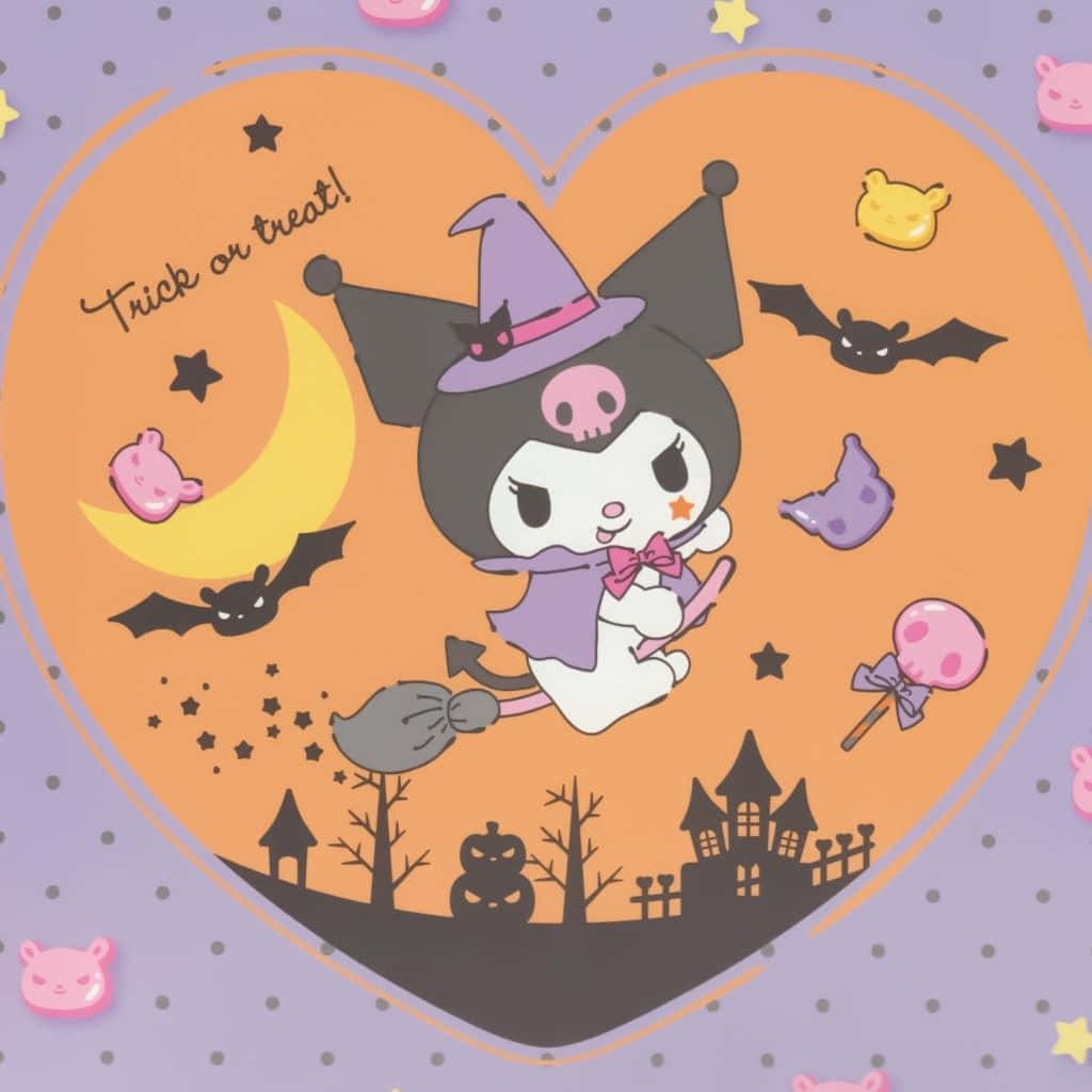 Spooky Kuromi Halloween Celebration Wallpaper