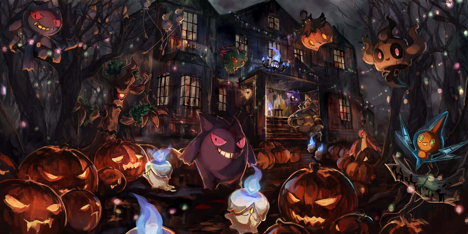 Spooky Spectrum - Assembly Of Ghost Pokemon Wallpaper