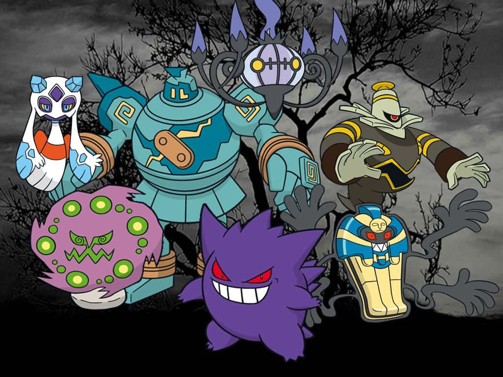 Spooky Squad - An Assembly Of Ghost Pokémon Wallpaper