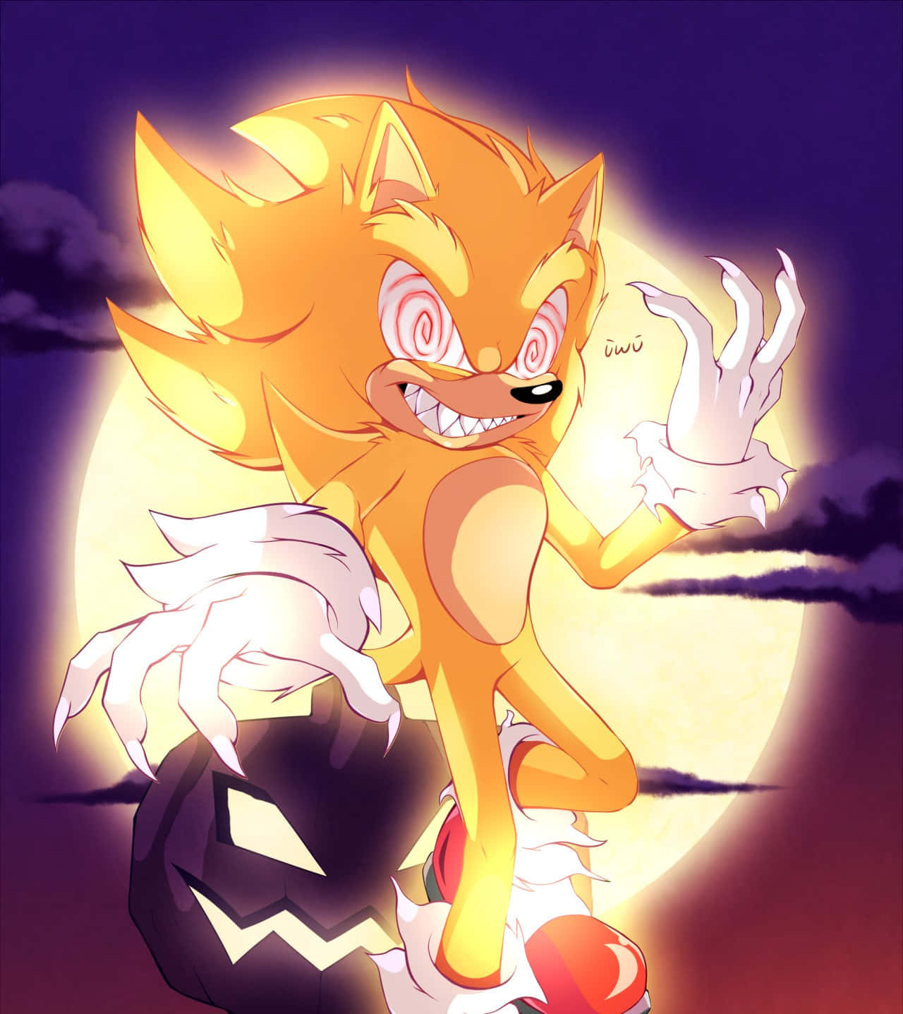 Spooky Super Sonic Halloween Wallpaper