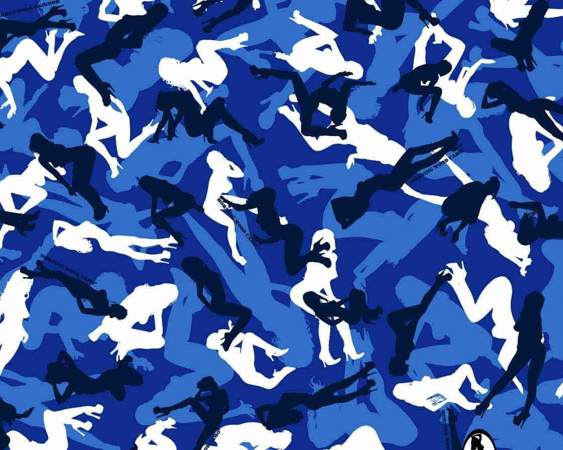 Sporting A Cool Blue Bape Camo Look Wallpaper