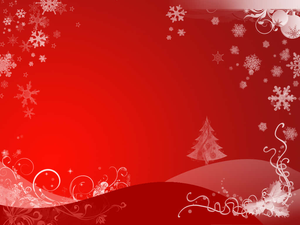 Spread Holiday Cheer With A Red Aesthetic Christmas Wallpaper