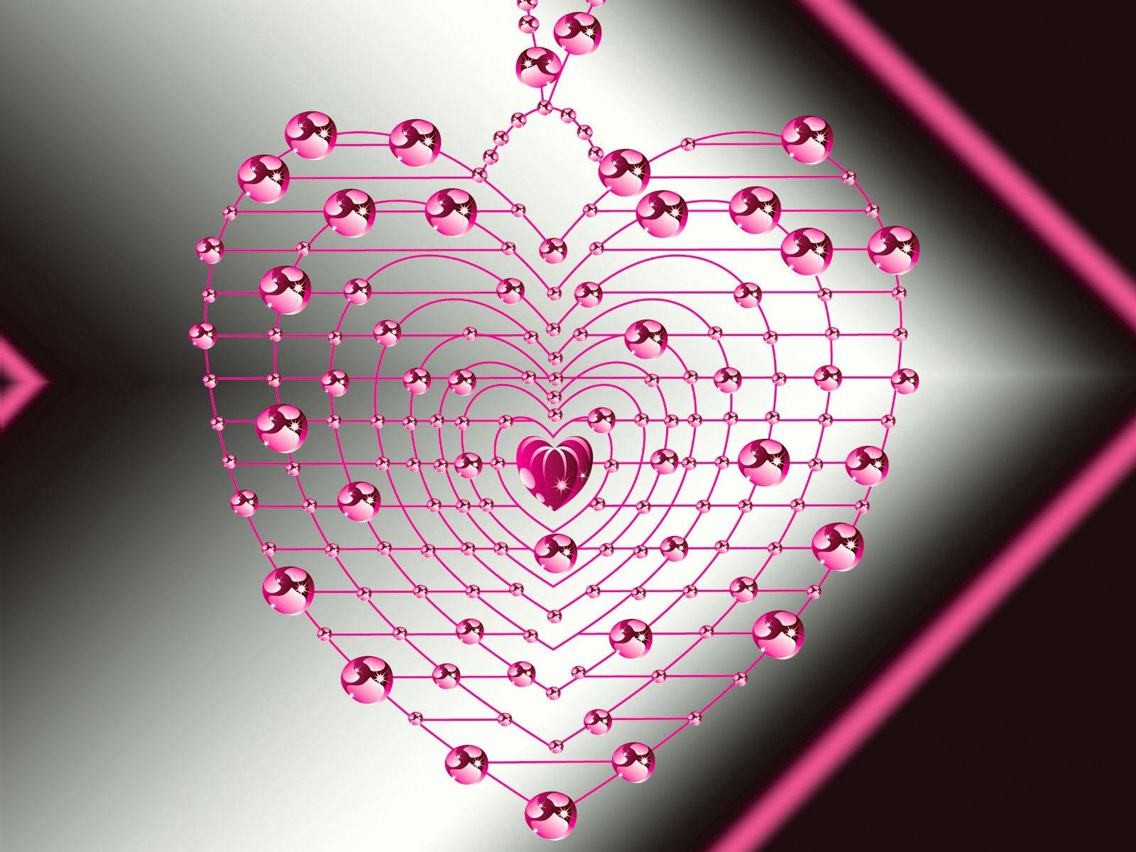 Spread Love And Happiness With This Heart-shaped Glitter In Pink Wallpaper