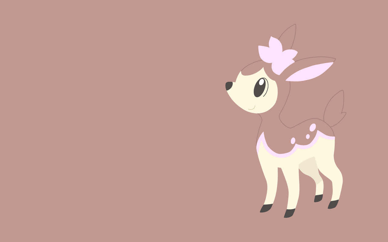 Spring Form Deerling Illustration Wallpaper