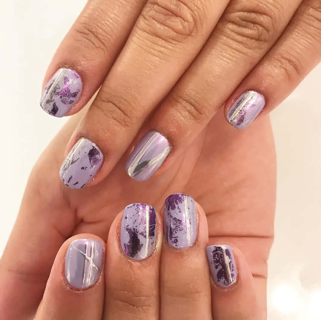 Spring Nails With Floral Design Wallpaper