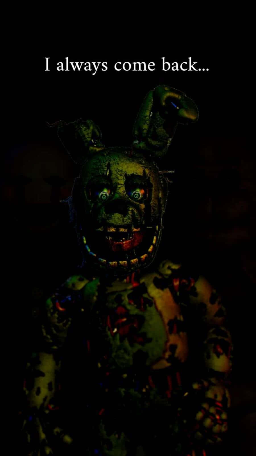 Springtrap In Action: Spooky And Mysterious Character From Five Nights At Freddy's Wallpaper