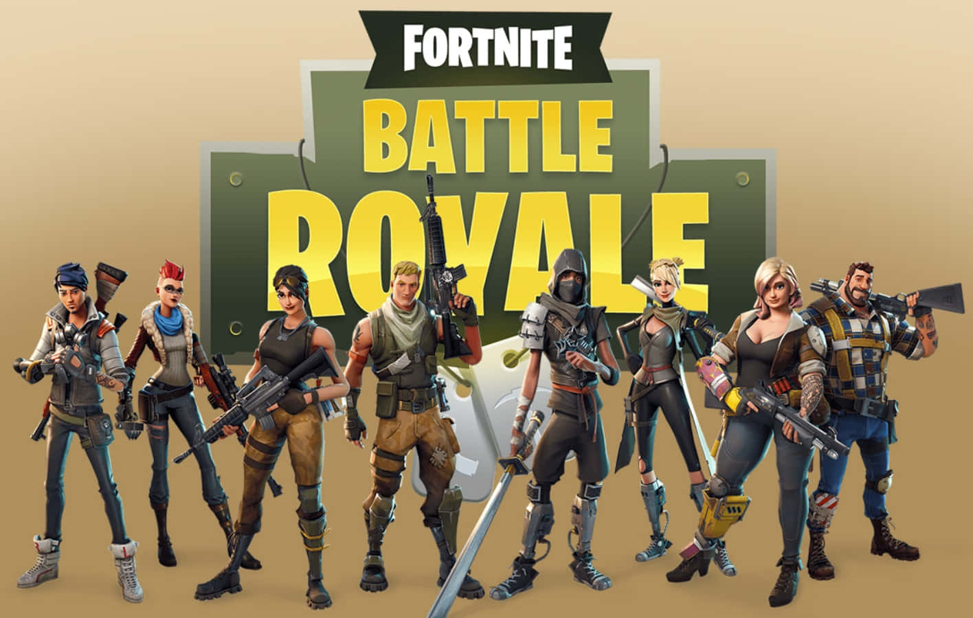 Squad Of Fortnite Characters Displaying Their Unique Battle Royale Skins Wallpaper