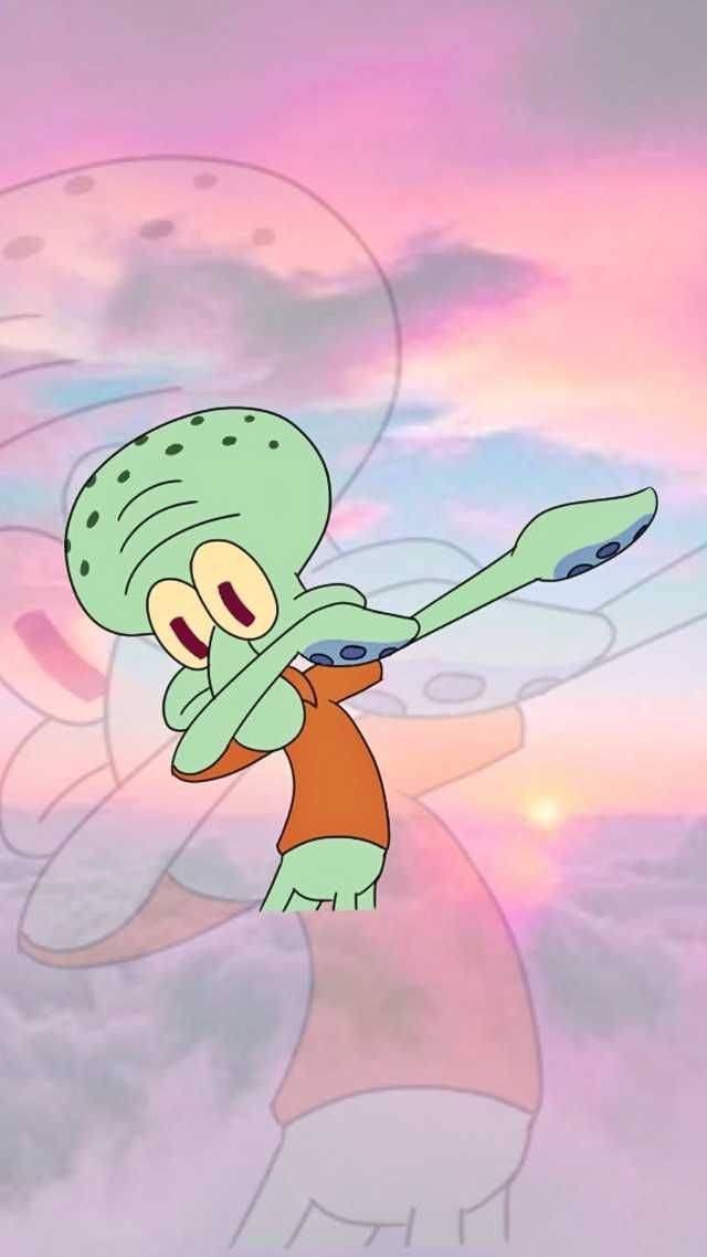 Squidward A Funny Spongebob Character Wallpaper