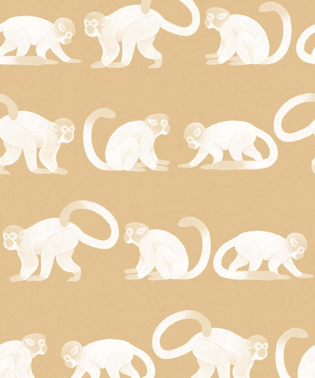 Squirrel_ Monkey_ Pattern_ Background Wallpaper