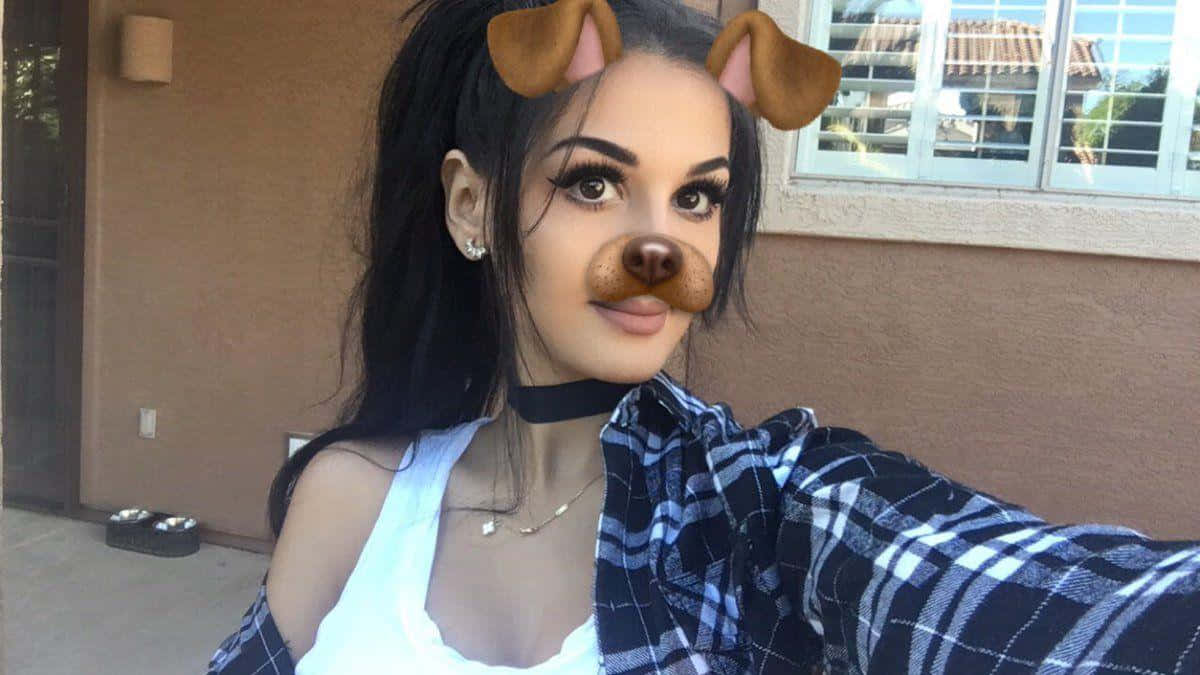 Sssniperwolf Snapchat Dog Filter Wallpaper