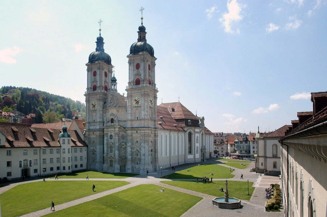 St Gallen Abbey Baroque Architecture Wallpaper