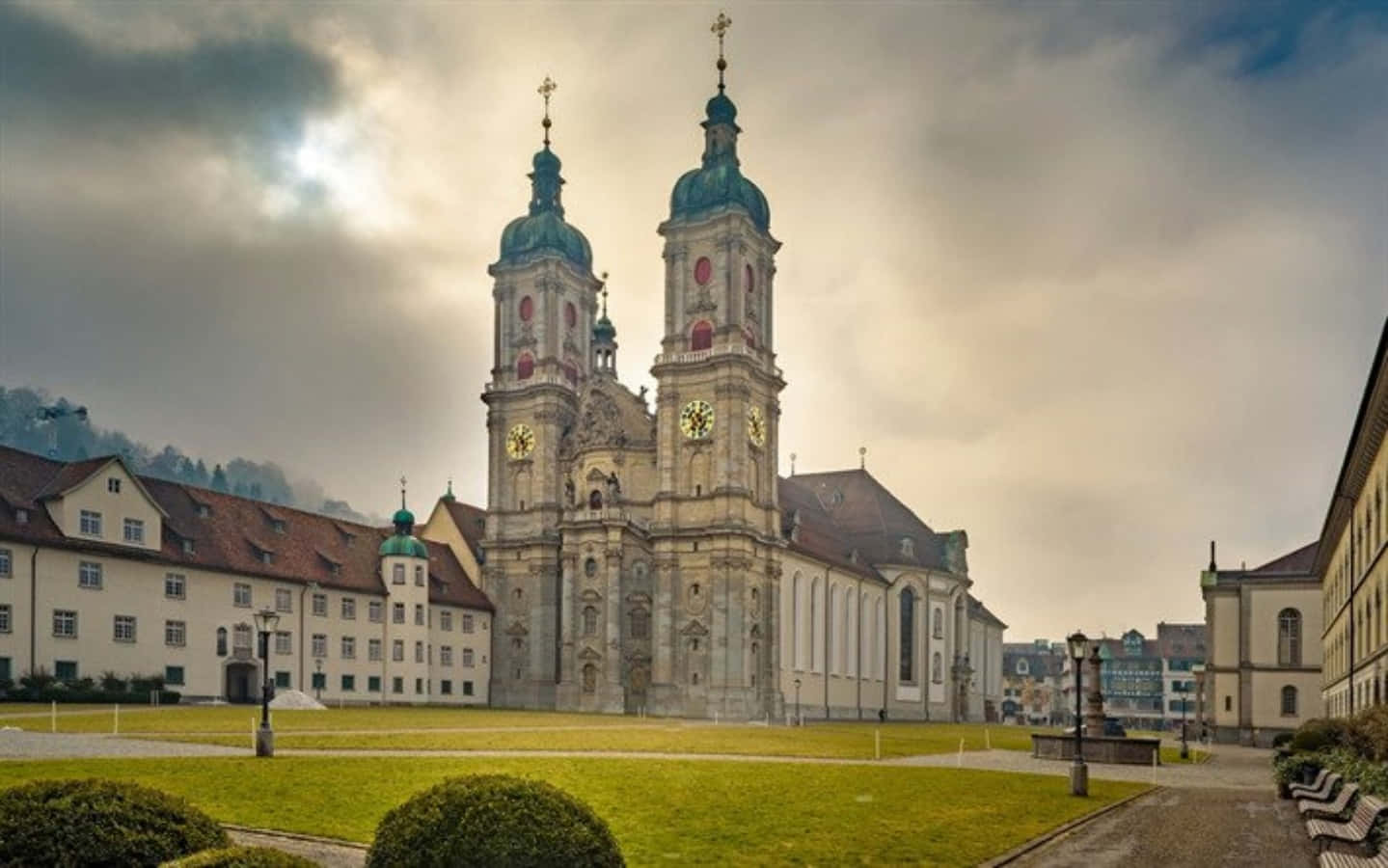 St Gallen Abbey Cathedral Switzerland Wallpaper