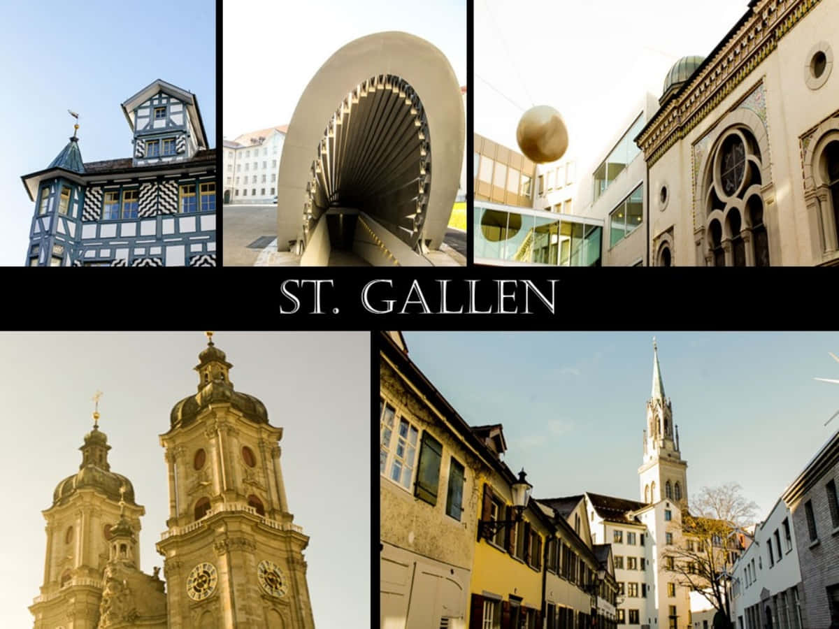 St Gallen Switzerland Collage Wallpaper