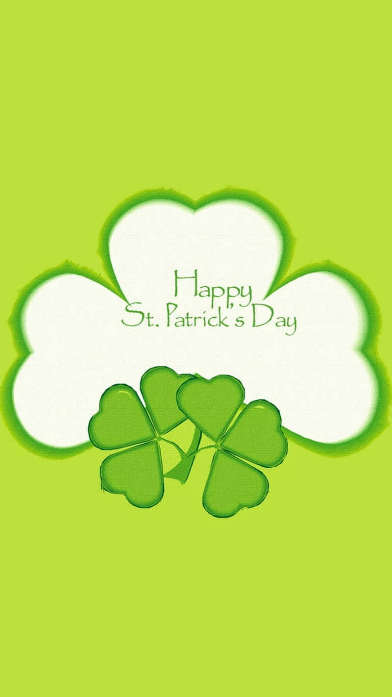 St Patricks Day Green Clover Design Wallpaper