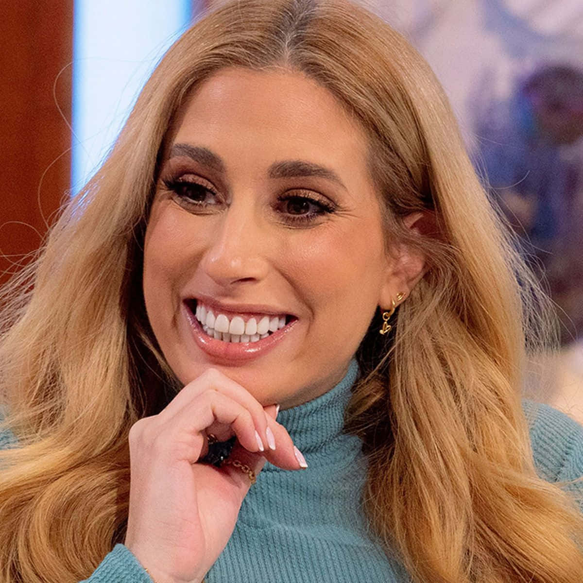 Stacey Solomon Smiling Portrait Wallpaper